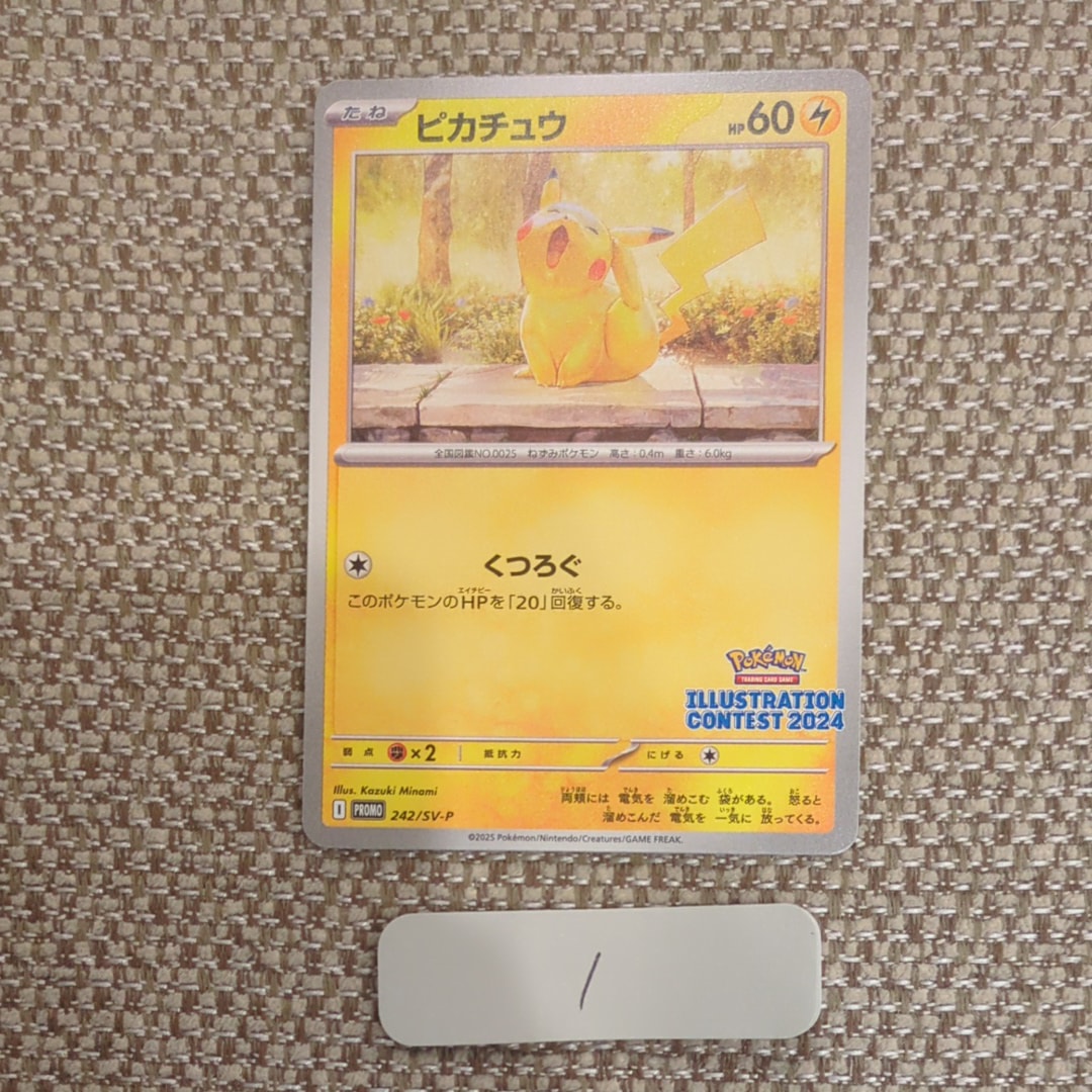 ピカチュウ [SV-P 242](プロモカードパック「イラストレーションコンテスト 2024 受賞作品プロモカード化記念キャンペーン」)
