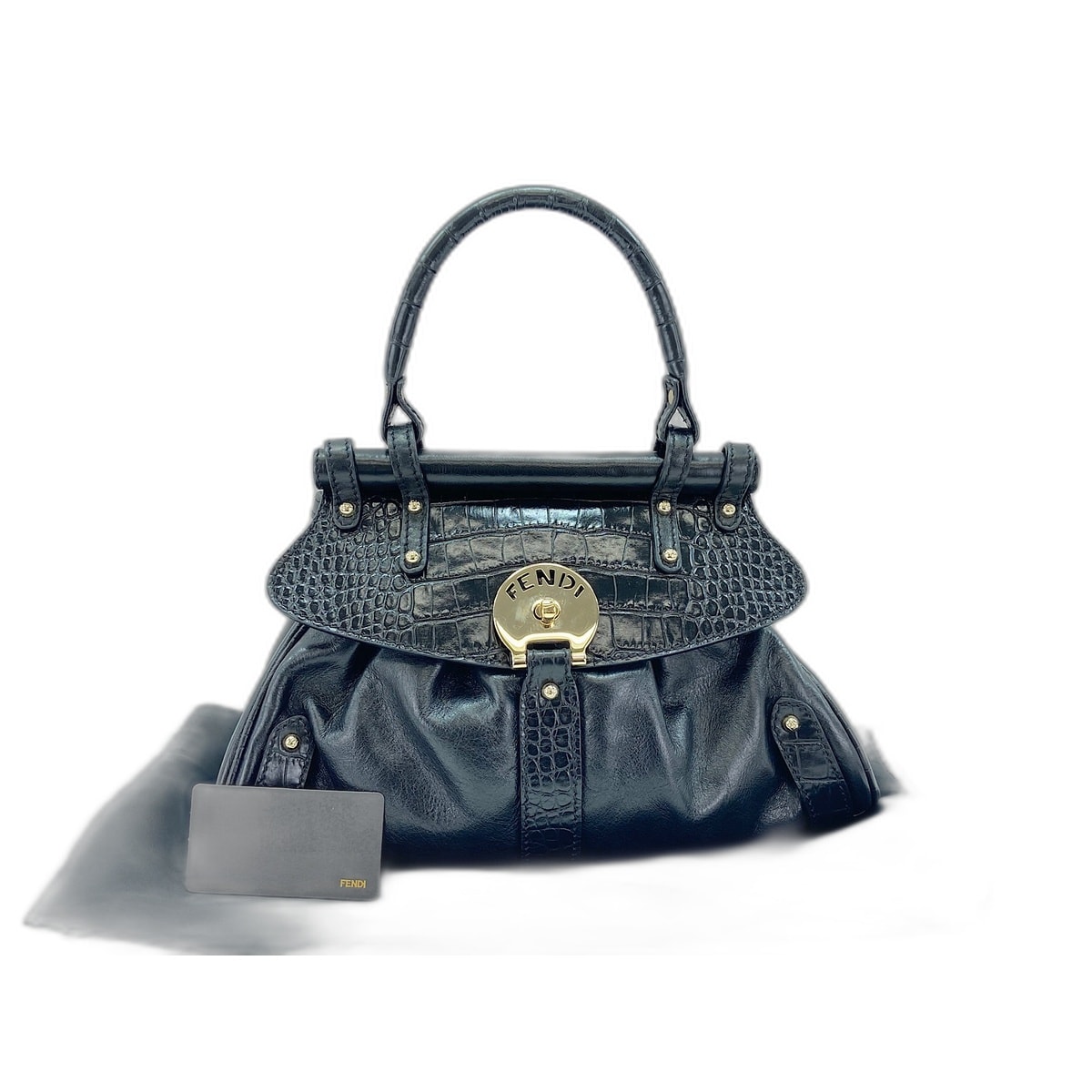 フェンディ FENDI ボルサ ハンドバッグ レザー【中古】