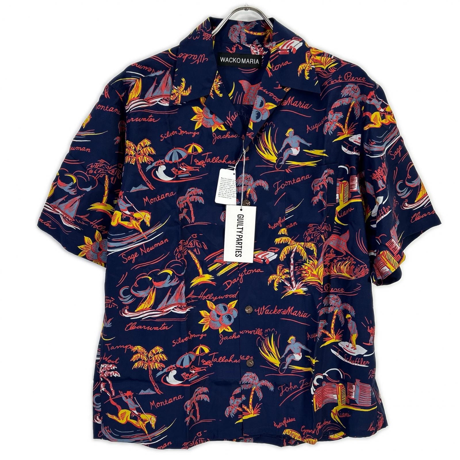 ワコマリア 25SS 25SS-WMS-HI02 ネイビー HAWAIIAN SHIRT S/S TYPE-2/ショートスリーブシャツ
