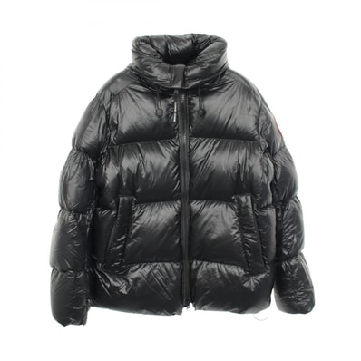 カナダグース CANADA GOOSE Crofton Puffer クロフトン パッファー フード付き ダウンジャケット 衣料品 アウター ナイロン メンズ ブラック系 2252M 【中古】