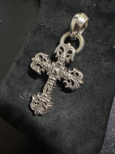 Chrome Hearts Philigree Cross Pendant XS with / Plain Bail "Silver"