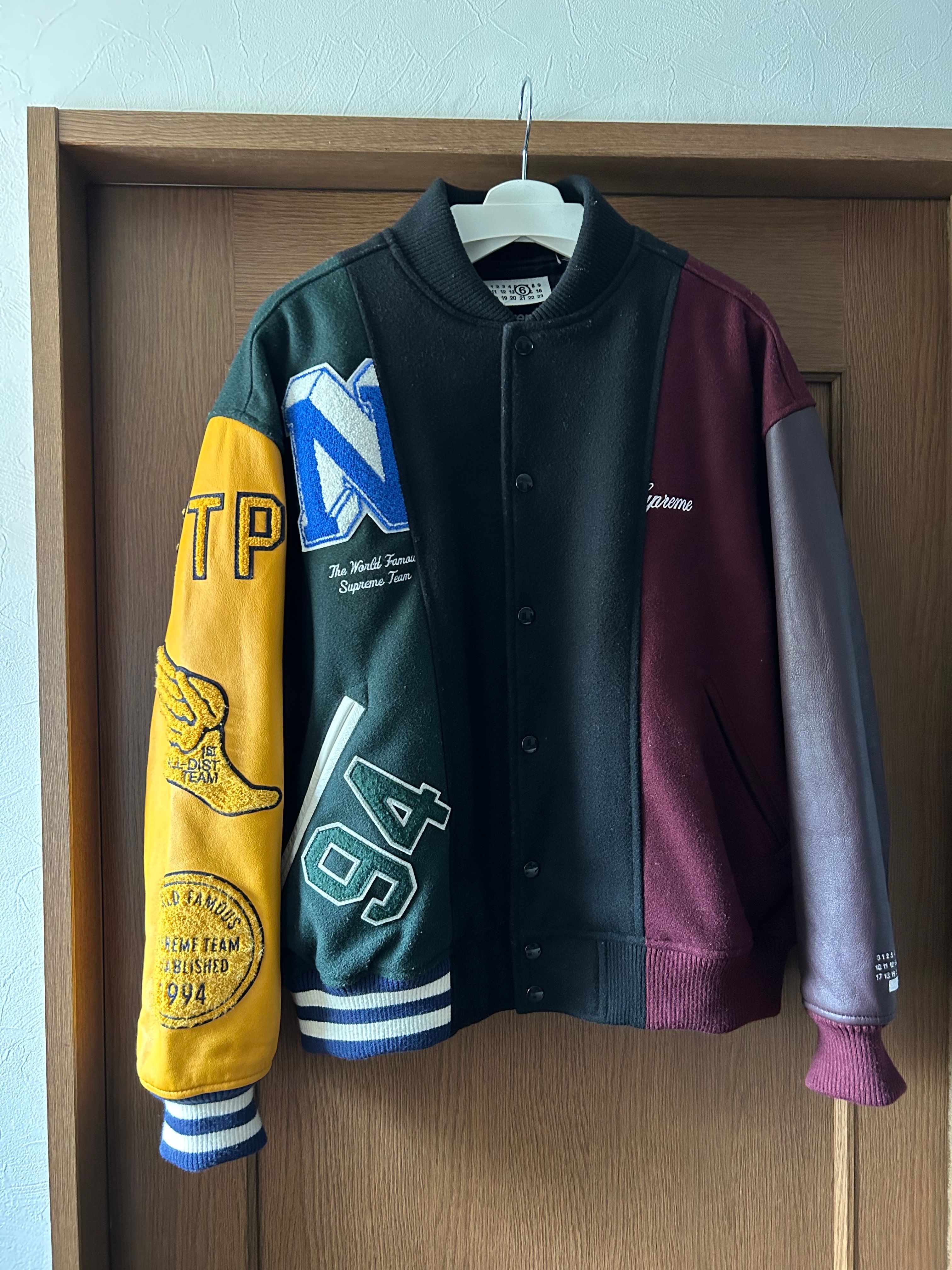 Supreme x MM6 Maison Margiela Split Varsity Jacket "Multicolor"