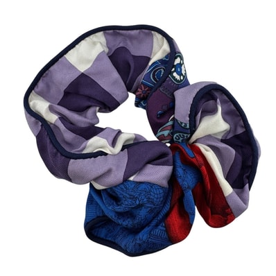 エルメス HERMES ヘアアクセサリー クラウディア シュシュ タグ有 パープル