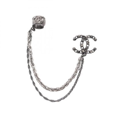 シャネル CHANEL ココマーク チェーン アクセサリー メタル / ラインストーン レディース シルバー系 / グレー系 【中古】