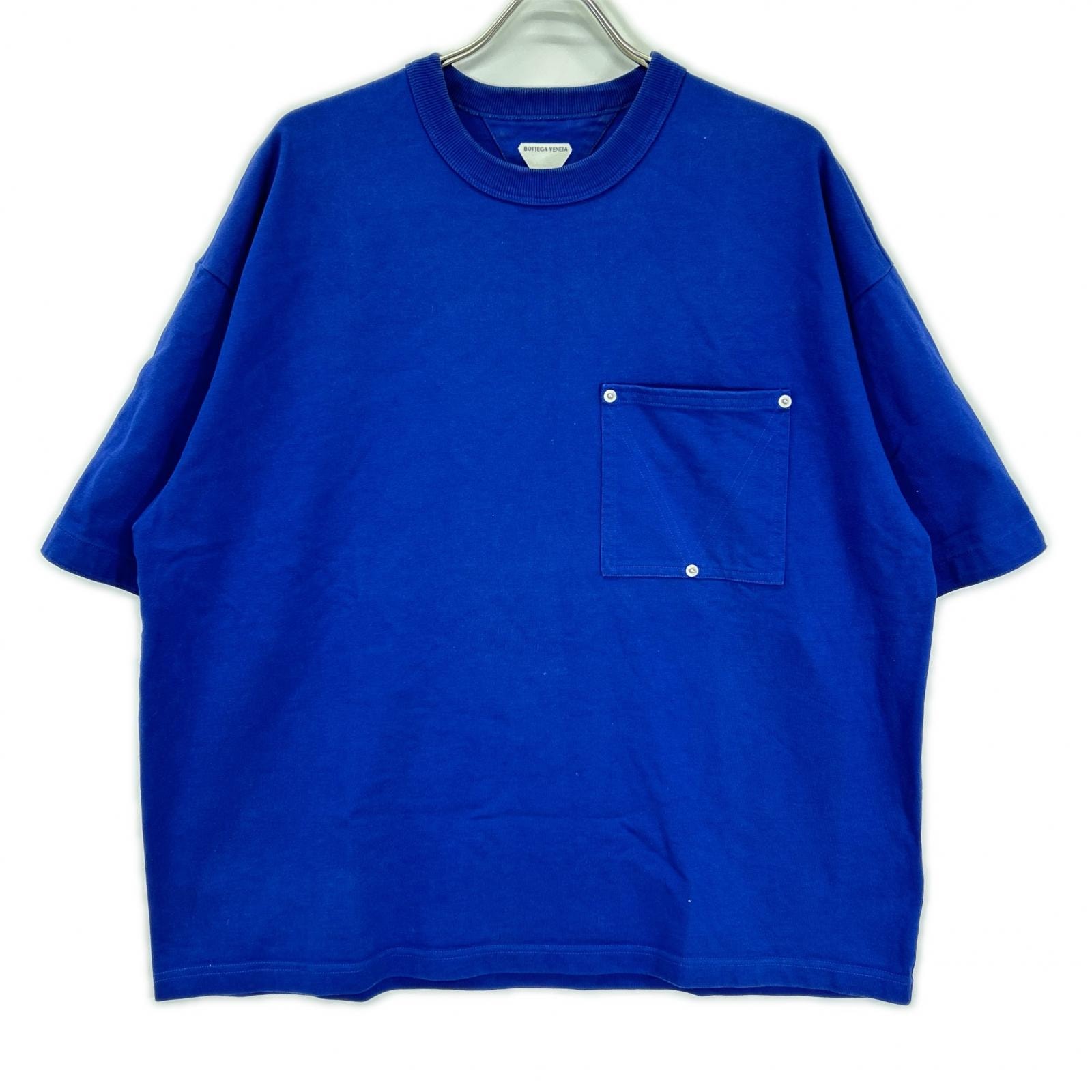 ボッテガヴェネタ 773598 ブルー Vステッチ ポケット Tシャツ XS