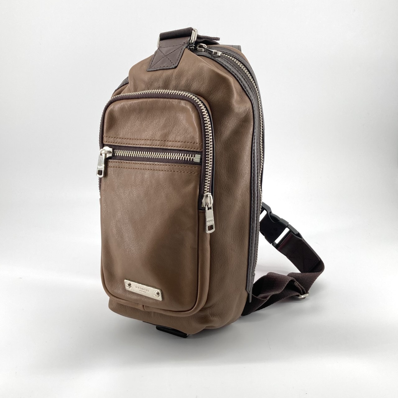 COACH(コーチ) トンプソン レザー 71185 ボディバッグ ブラウン