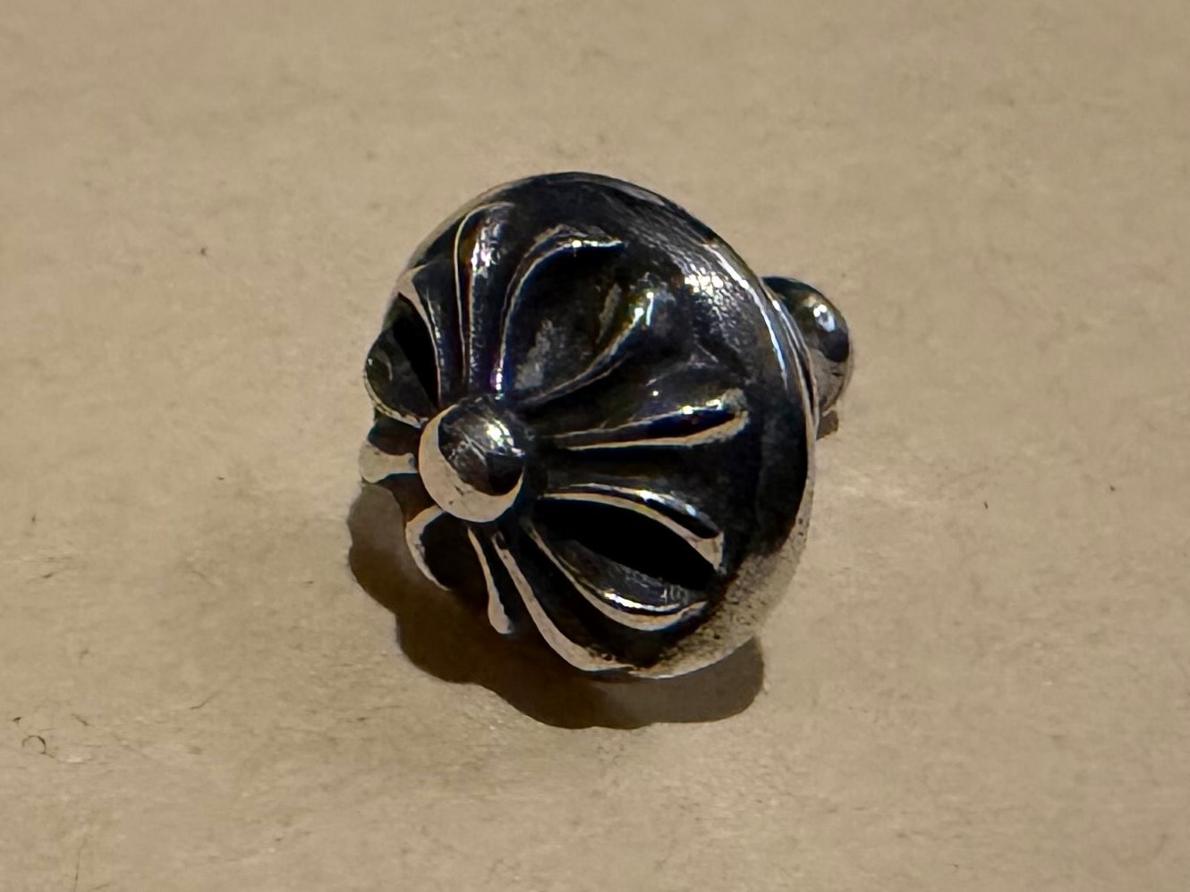 Chrome Hearts Cross Ball Stud Earrings "Silver"