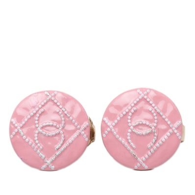 シャネル ココマーク イヤリング ゴールド ピンク メッキ レディース CHANEL 【中古】