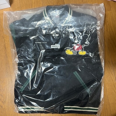 Supreme x Number (N)ine x Mickey Mouse Varsity Jacket "Black"