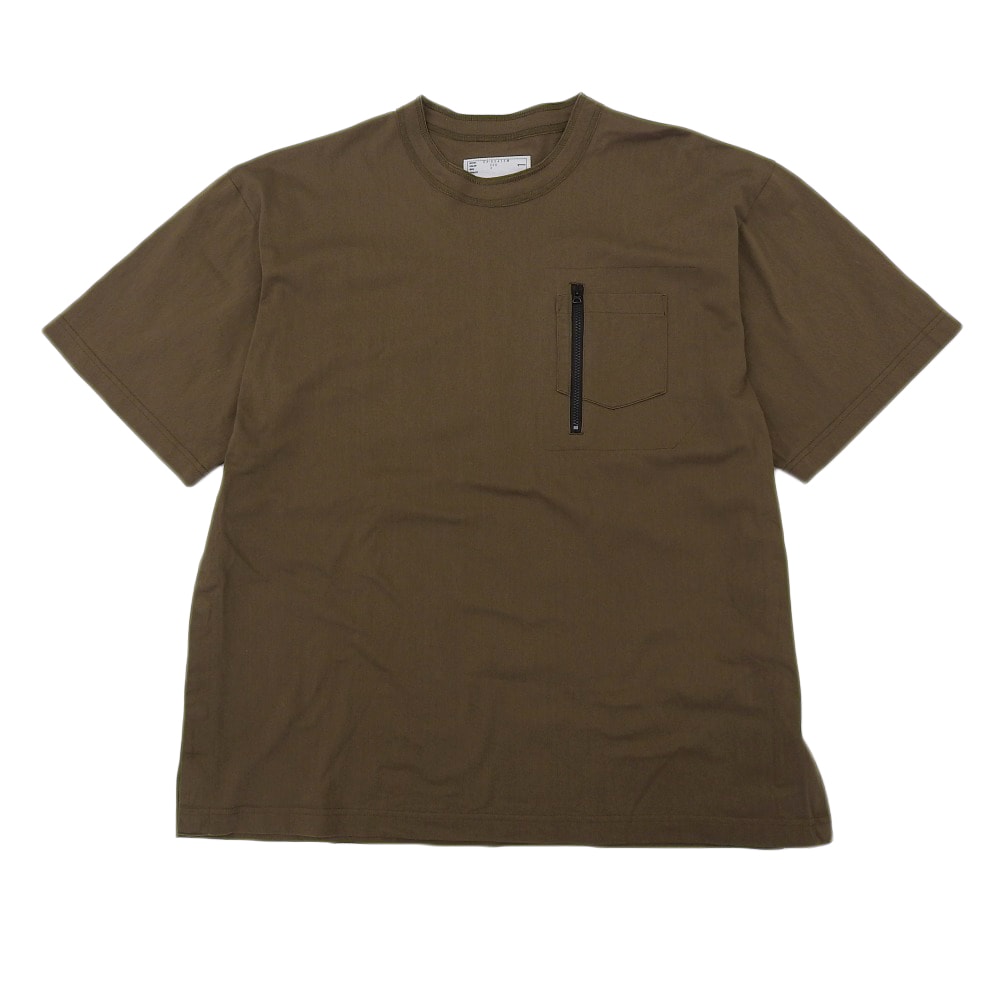 サカイ 美品 Cotton Jersey T-Shirt Tシャツ トップス メンズ カーキ 2 24SS 24-03411M 2