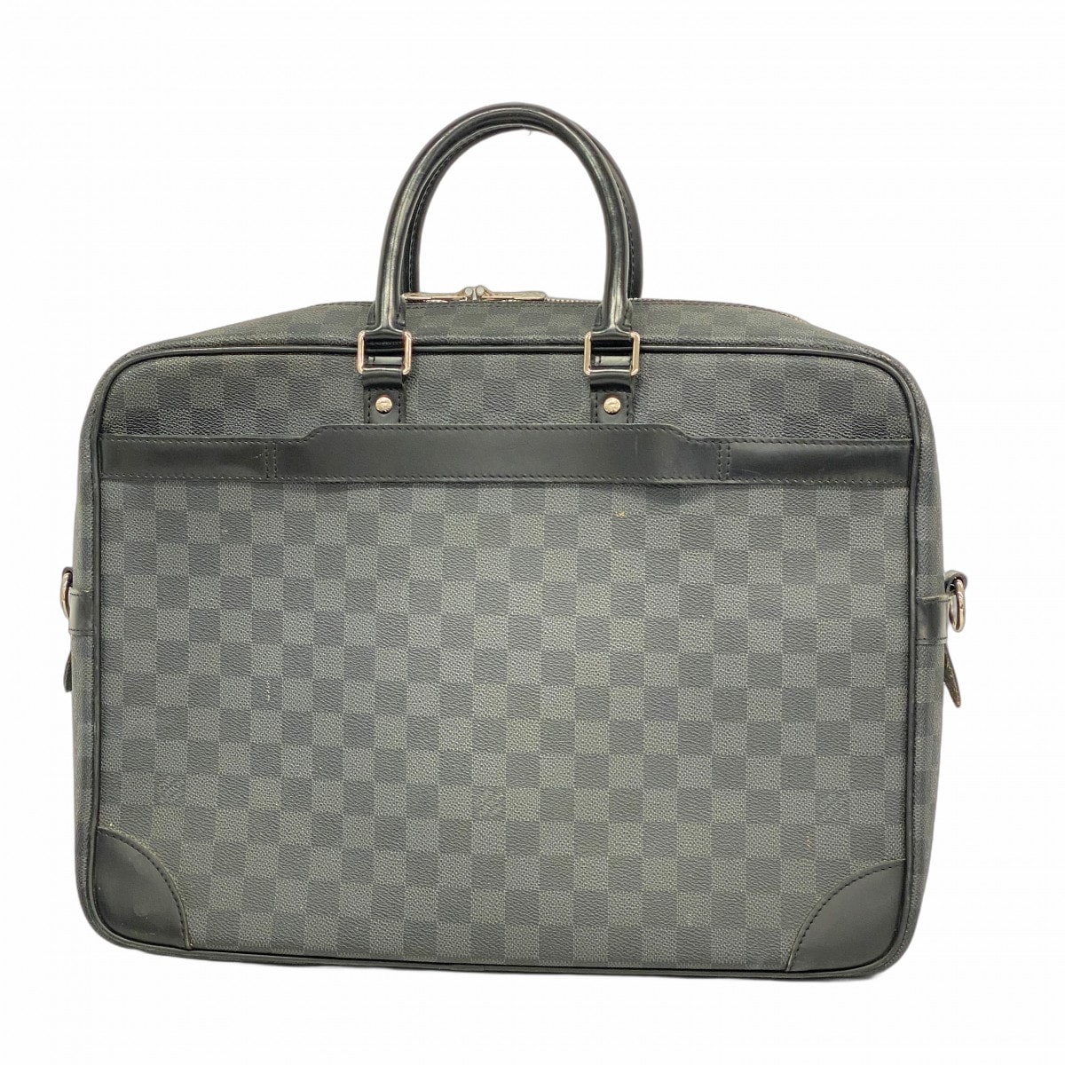 【6dc3082-k】ルイヴィトン ビジネスバッグ ダミエ・グラフィット ポルトドキュマンヴォワイヤージュGM N41123 ブラック グレー【中古】メンズ