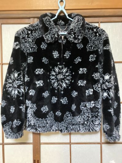 Supreme Bandana Faux Fur Bomber Jacket "Black"