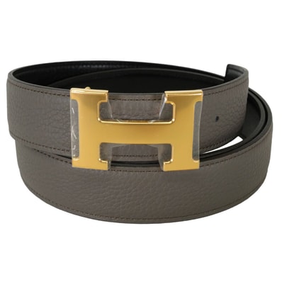 【渋谷並木橋店】HERMES エルメス ベルト Hベルト コンスタンス32 リバーシブル エタン/黒 (ブラック) トゴ/ボックスカーフ #90 ゴールド金具 K刻印 新品