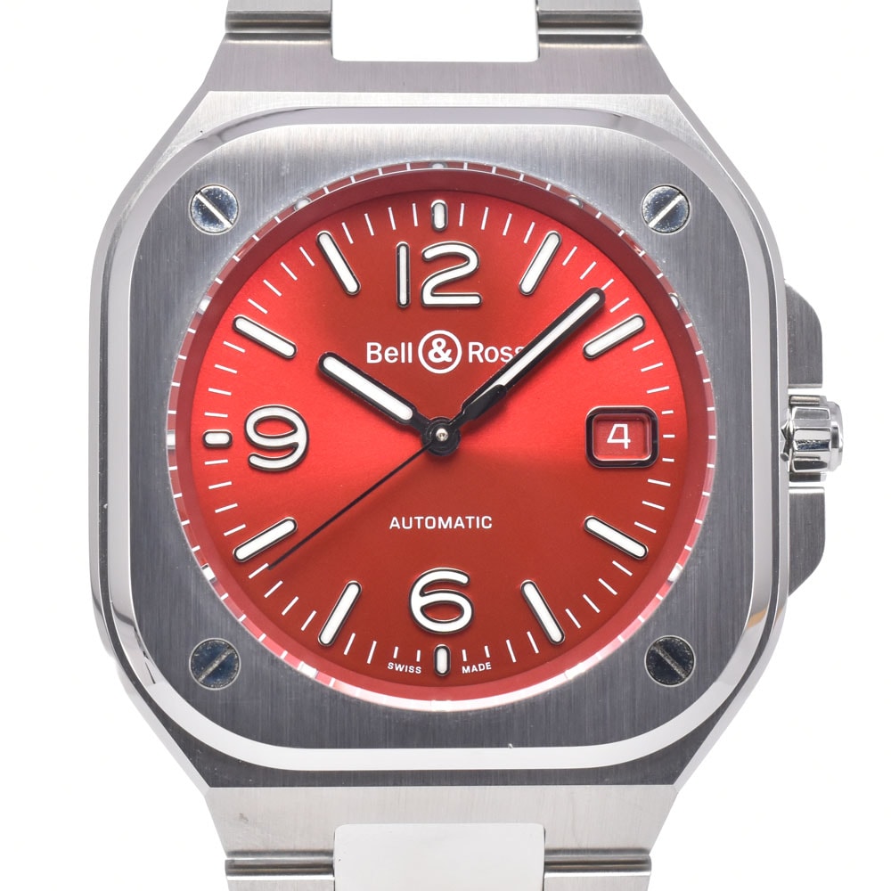 ベル&ロス Bell&Ross BR05A-R-ST/SST BR05 デイト レッド 自動巻き メンズ 美品 箱付き 腕時計 C#149797