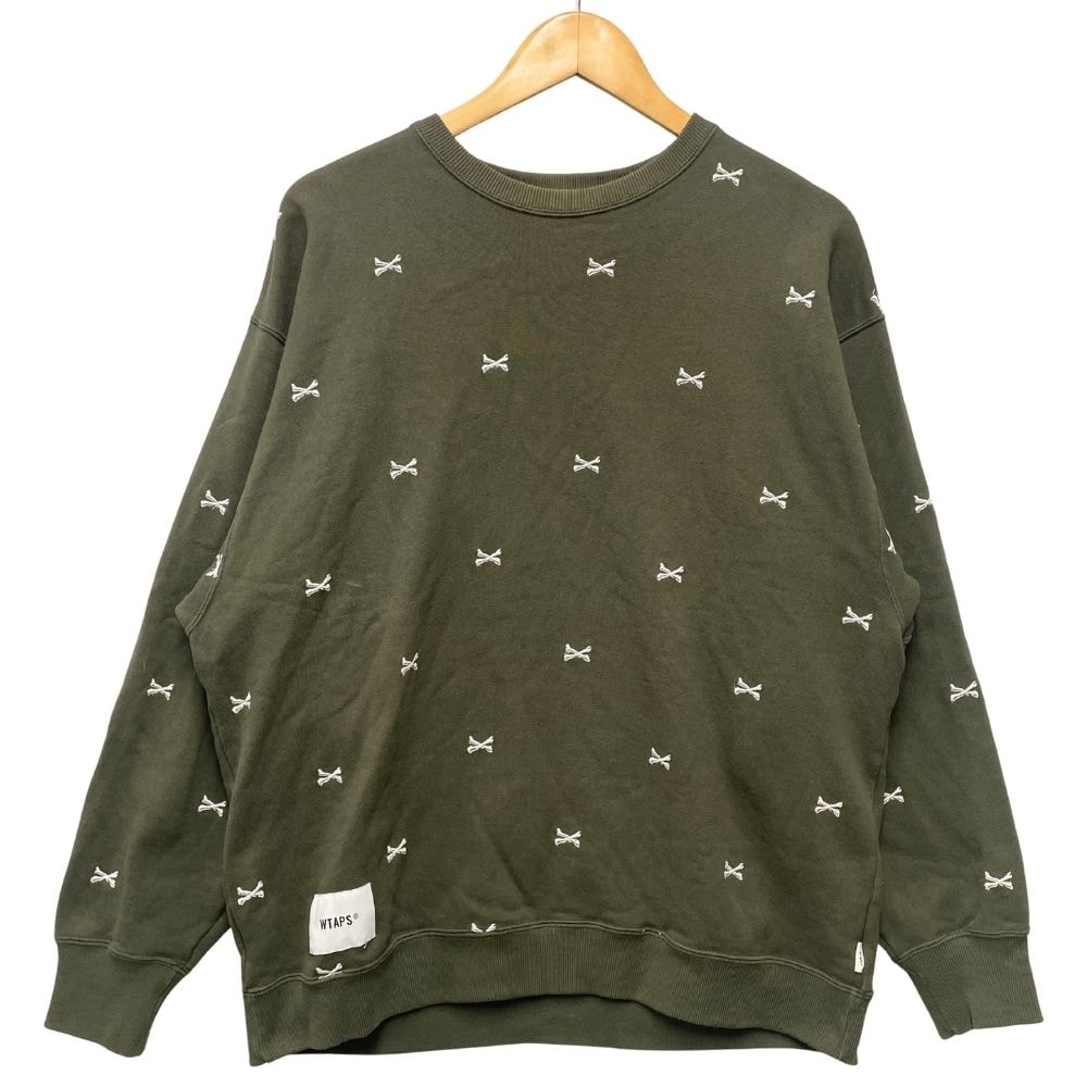 WTAPS ダブルタップス 22AW ACNE SWEATER ボーン刺繍 スウェット 51781