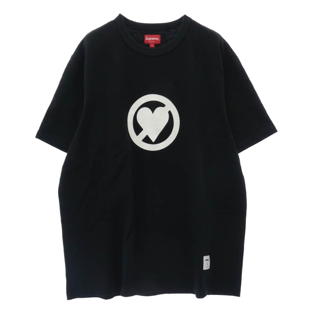 Supreme シュプリーム Tシャツ 22AW No Love S/S Top tee ノー ラブ ショートスリーブ トップ Tシャツ 半袖 カットソー ブラック系 L【中古】