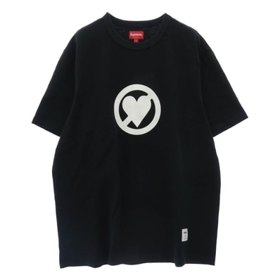 Supreme シュプリーム Tシャツ 22AW No Love S/S Top tee ノー ラブ ショートスリーブ トップ Tシャツ 半袖 カットソー ブラック系 L【中古】