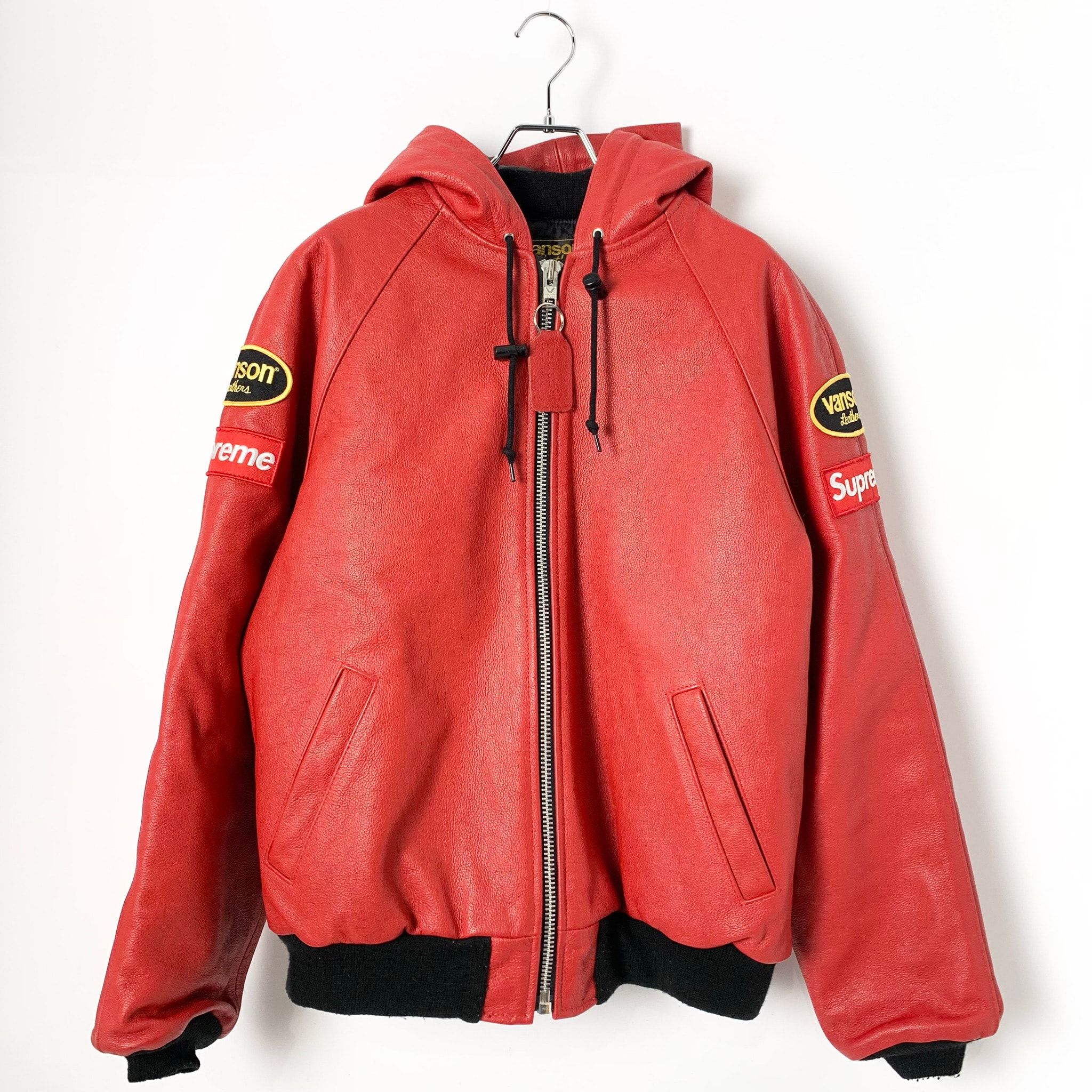 Supreme x Vanson Leathers Hooded Work Jacket "Red"