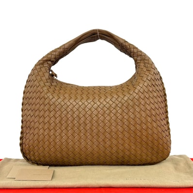 BOTTEGA VENETA ボッテガヴェネタ ホーボー イントレチャート レザー ハンドバッグ ブラウン
85167