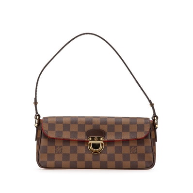 ルイ ヴィトン ダミエ ラヴェッロPM ハンドバッグ ショルダーバッグ N60007 ブラウン PVC レザー レディース LOUIS VUITTON 【中古】
