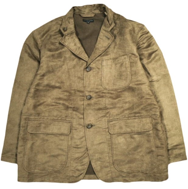 Engineered Garments エンジニアードガーメンツ 23AW アメリカ製 Loiter Jacket Polyester Fake Suede ロイタージャケット ポリエステルフェイクスエード M Khaki テーラード アウター g24845