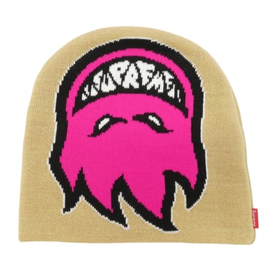 Supreme シュプリーム 26SS x Spitfire スピットファイア Beanie Light Tan ビーニー ライトタン ニット 帽子 ベージュ系 ピンク系 58cm【新古品】【未使用】【中古】