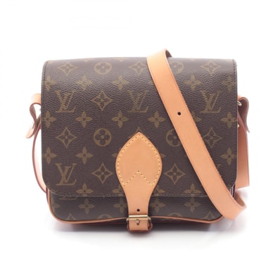 ルイ・ヴィトン LOUIS VUITTON カルトシエールMM ショルダーバッグ バッグ PVCコーティングキャンバス レザー モノグラム レディース ブラウン系 M51253 【中古】