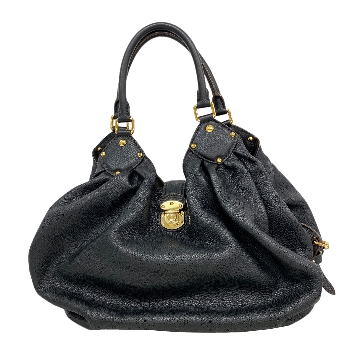 【6kd4671】ルイヴィトン トートバッグ マヒナ L M95765 ノワール【中古】レディース