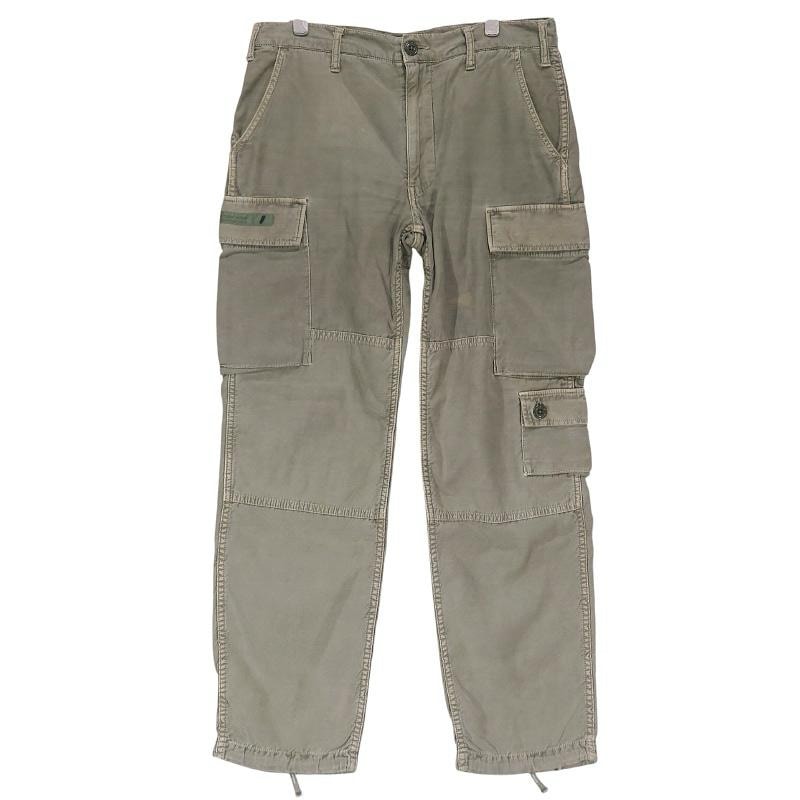 WTAPS ダブルタップス 13AW JUNGLE.STOCK/TROUSERS.COTTON.SATIN 132GWDT-PTM06 ジャングル ストック トラウザーズ コットン サテン オリーブドラブ カーゴ パンツ ボトムス サイズ1(S)