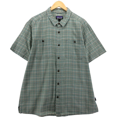 古着 パタゴニア Patagonia バックステップシャツ 53139SP20 半袖 コットン チェックシャツ ボックスシャツ メンズXL相当/eaa573797