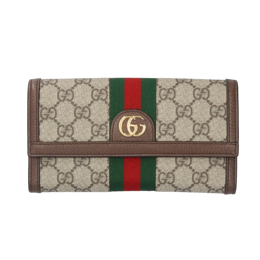 グッチ GG コンチネンタルウォレット シェリーライン 長財布 GGスプリームキャンバス 523153 レディース GUCCI  中古