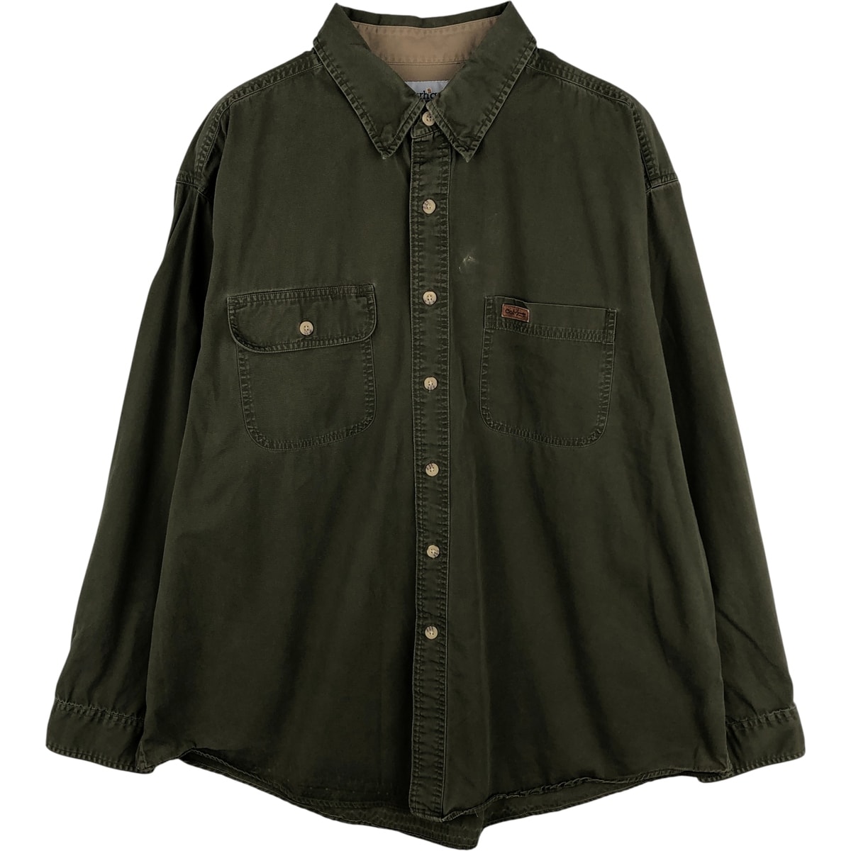 古着 00年代 カーハート Carhartt 隠しボタンダウン 長袖 ワークシャツ メンズXL相当/eaa615277