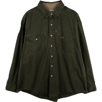 古着 00年代 カーハート Carhartt 隠しボタンダウン 長袖 ワークシャツ メンズXL相当/eaa615277