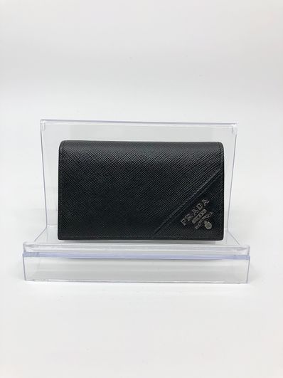 PRADA Saffiano Leather Card Holder "Black"