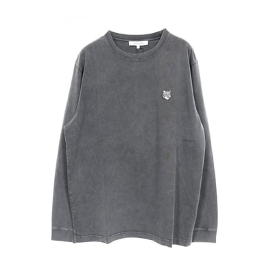 メゾンキツネ MAISON KITSUNE フォックスヘッド フェード コンフォート ロングスリーブ Tシャツ 長袖Tシャツ 衣料品 トップス コットン メンズ レディース グレー系 PM00119KJBIT70519L 【新品】
