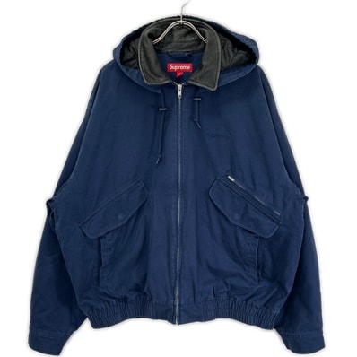 シュプリーム 24FW Leather Collar Utility Jacket XL