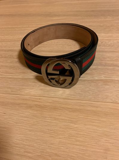 GGバックルレザーベルト メンズサイズ95