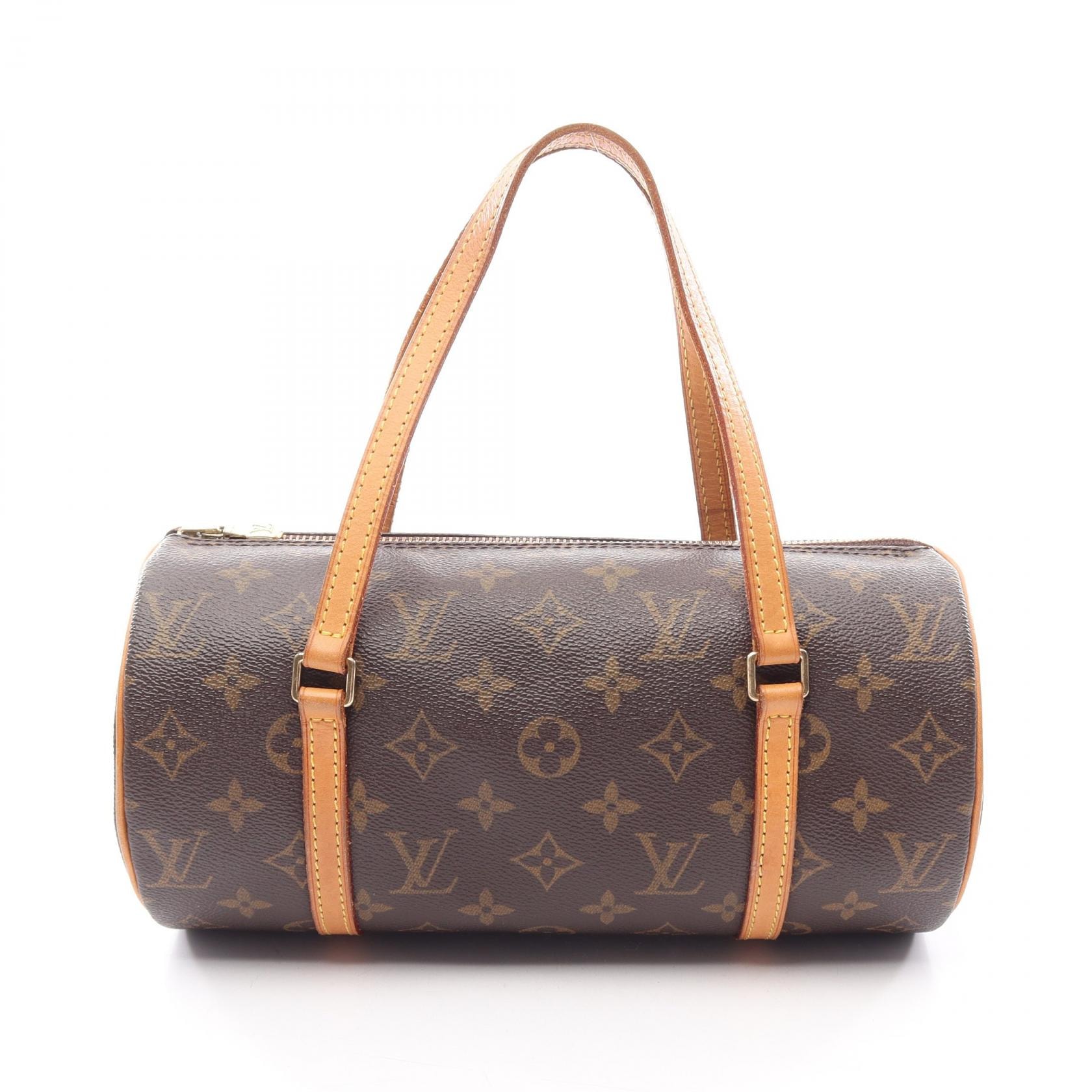 ルイ・ヴィトン LOUIS VUITTON パピヨン26 ハンドバッグ バッグ PVCコーティングキャンバス レザー モノグラム レディース ブラウン系 M51386 【中古】