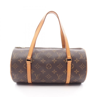 ルイ・ヴィトン LOUIS VUITTON パピヨン26 ハンドバッグ バッグ PVCコーティングキャンバス レザー モノグラム レディース ブラウン系 M51386 【中古】