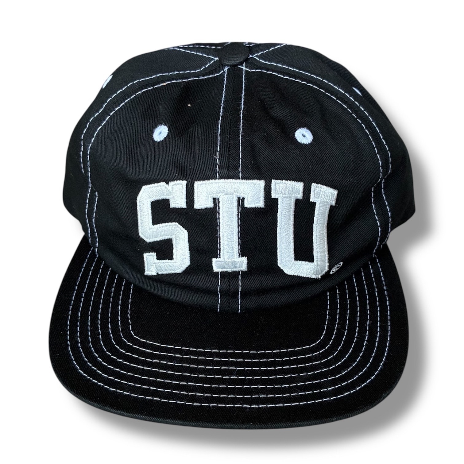 Stussy Mid-Depth STU Arch Strapback "True Black"