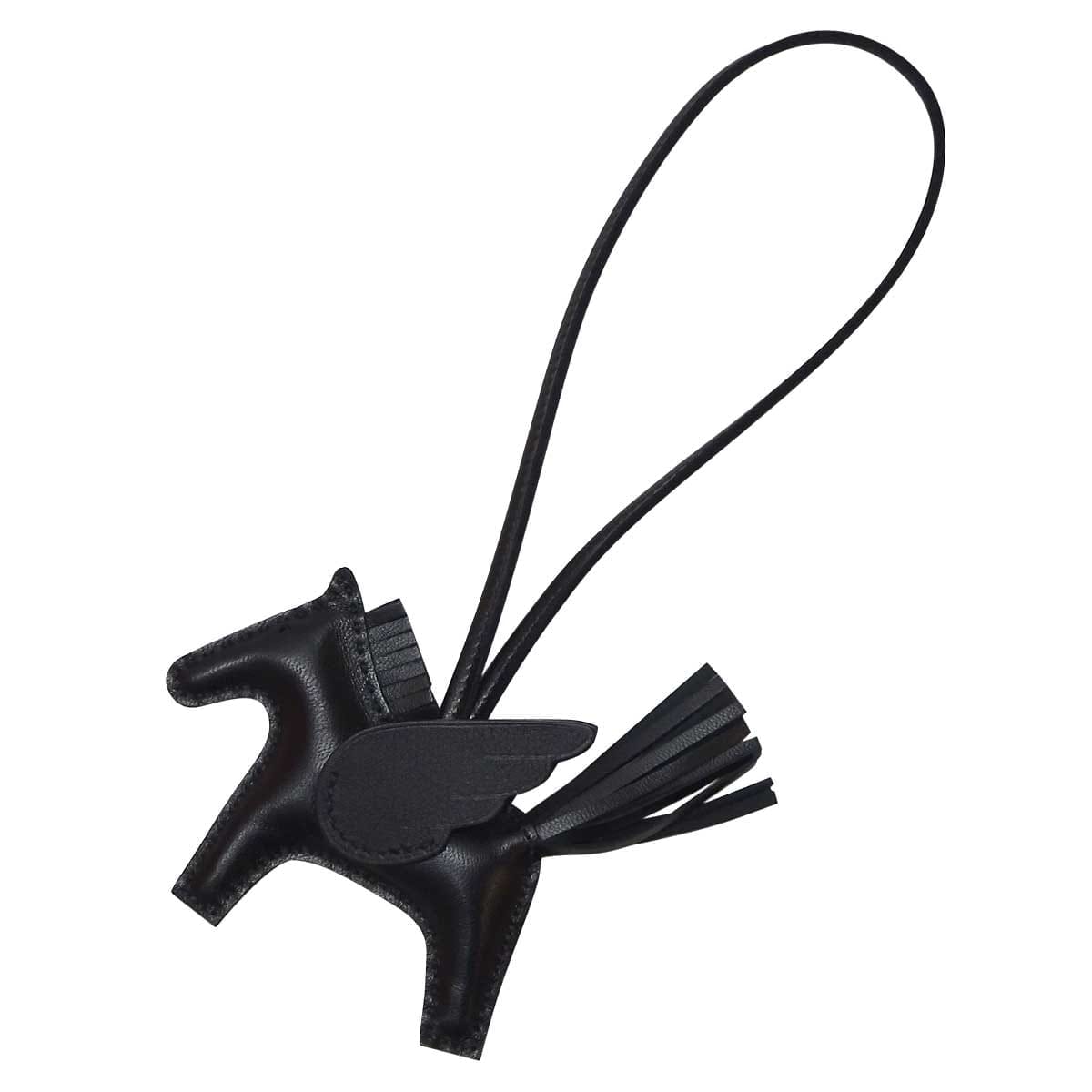 【渋谷並木橋店】HERMES エルメス バッグチャーム ロデオ ペガサス PM ソーブラック SO BLACK 黒 (ブラック) アニョーミロ(ラム)/スイフト G刻印 新品