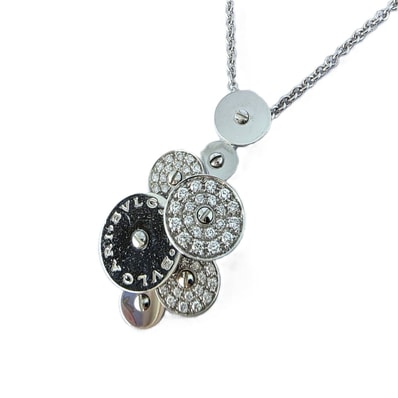 BVLGARI ブルガリ チクラディ ダイヤモンド K18WG ホワイトゴールド 44cm 15.2g ネックレス K18ホワイトゴールド レディース【中古】