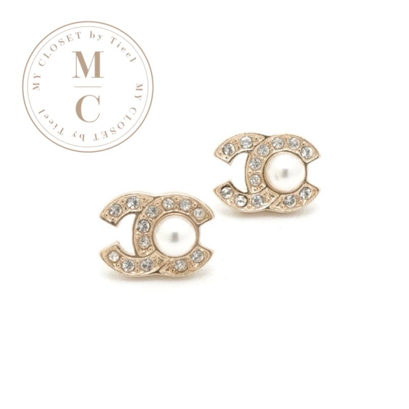 シャネル CHANEL ピアス イヤリング ゴールド ココマーク ラインストーン