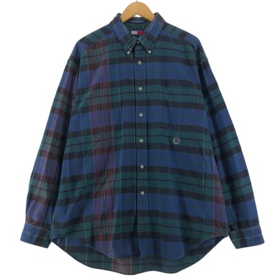 古着 90年代~ トミーヒルフィガー TOMMY HILFIGER 長袖 ボタンダウン フランネルチェックシャツ メンズXL相当 ヴィンテージ/eaa531152
