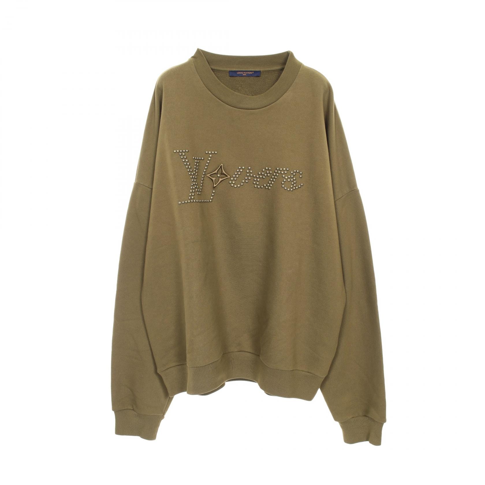 ルイ・ヴィトン LOUIS VUITTON コットンシグネチャー スウェット 衣料品 トップス コットン メンズ カーキ系 【中古】