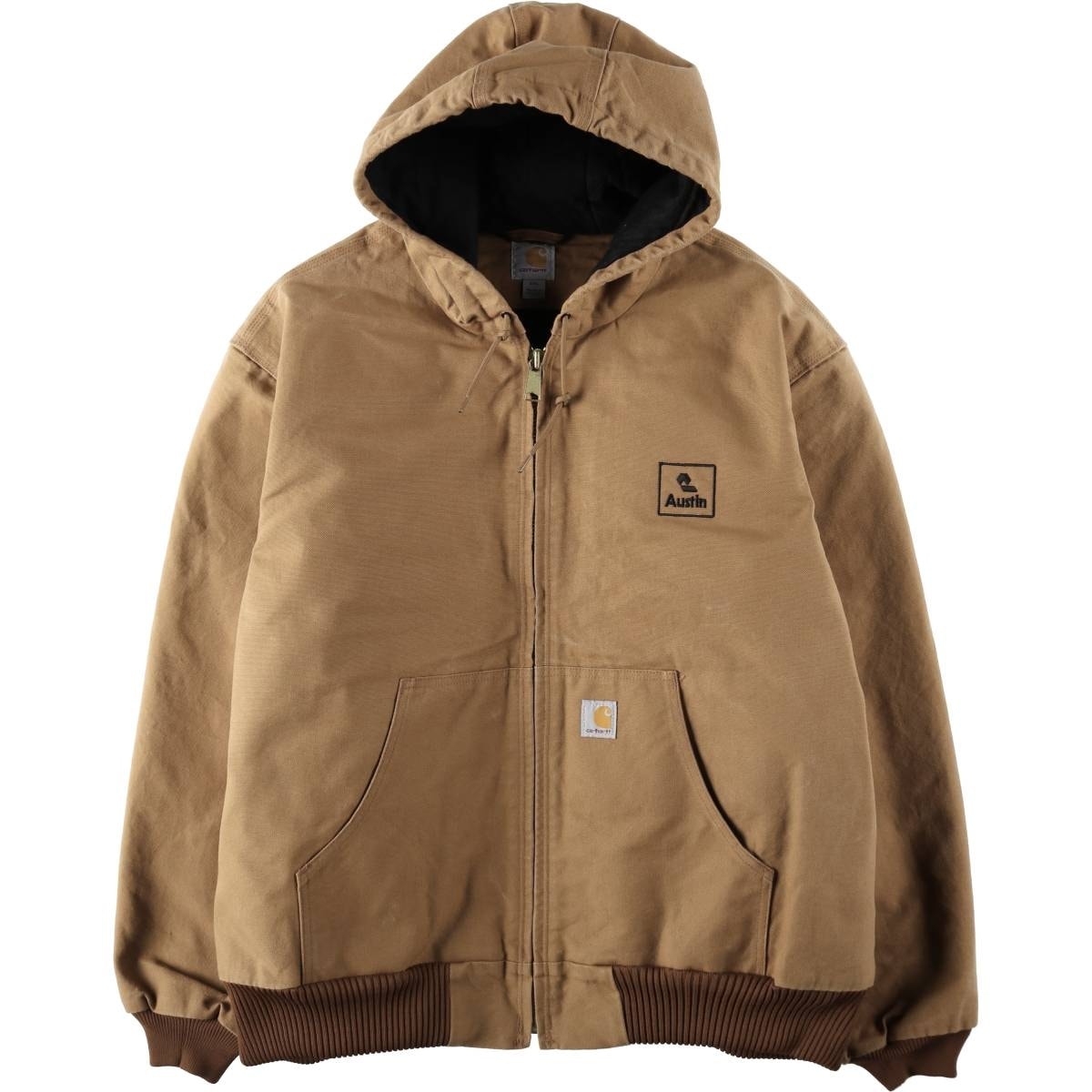 古着 カーハート Carhartt アクティブジャケット 中綿入り ダックフルジップパーカー メンズXXL相当/eaa645764