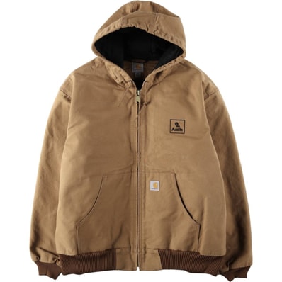 古着 カーハート Carhartt アクティブジャケット 中綿入り ダックフルジップパーカー メンズXXL相当/eaa645764