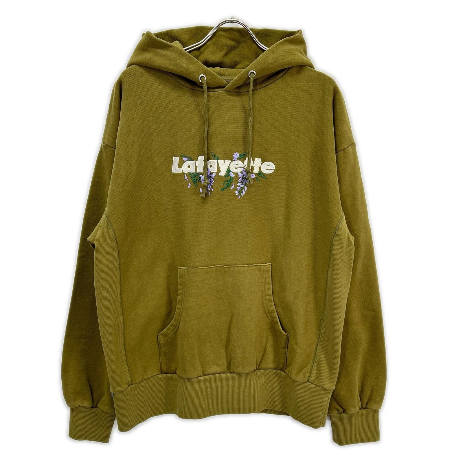 エルエフワイティー カーキ WISTERIA LOGO US COTTON PIGMENT DYED HOODIE M