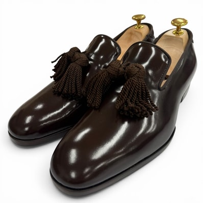 美品 ジミーチュウ ローファー ブラウン メンズ 41