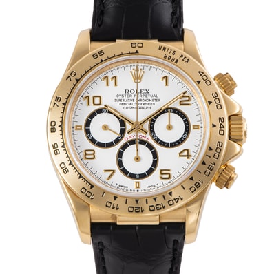 ROLEX ロレックス デイトナ 16518 N番 inverted six ホワイトアラビア Tritium K18YG【中古】